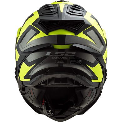 Мотошолом LS2 MX701 Explorer Alter Matt Black Hi-Vis Yellow