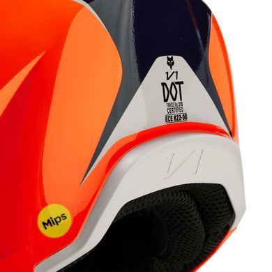 Мотошолом FOX V1 NITRO HELMET Flo Orange, M
