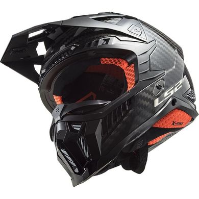 Мотошлем LS2 MX703 C X-Force Gloss Carbon XXL