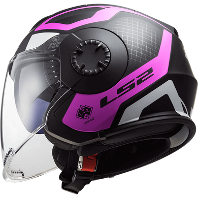 Мотошлем LS2 OF570 Verso Marker Matt Black Violet