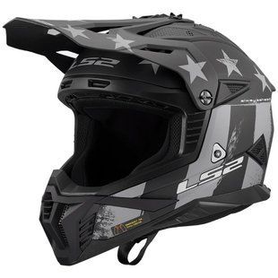 Мотошолом LS2 MX708 Fast 2 Battle Scar Matt Tonal Gray Black L