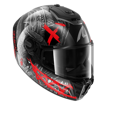 Мотошолом SHARK SPARTAN RS CARBON SHIEVER anthracite/red L