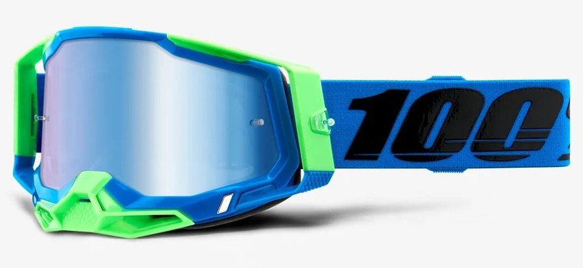 Маска кроссовая 100% RACECRAFT 2 Goggle Fremont - Mirror Blue Lens, Mirror Lens
