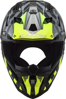 Мотошолом LS2 MX703 C X-Force Barrier Hi-Viz Yellow Green XXXL