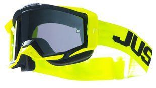 Маска кросова Just1 Iris 2.0 Logo Yellow Fluo - Black Mirror Silver Len