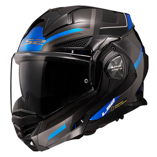 Мотошолом LS2 FF901 Advant X Spectrum Black Titanium Blue XS