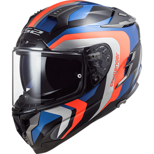 Мотошолом LS2 FF327 Challenger Galactic Blue Fluo Orange
