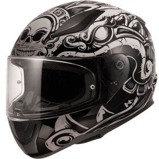 Мотошолом LS2 FF353 Rapid 2 Azteca Matt Cool Gray White L