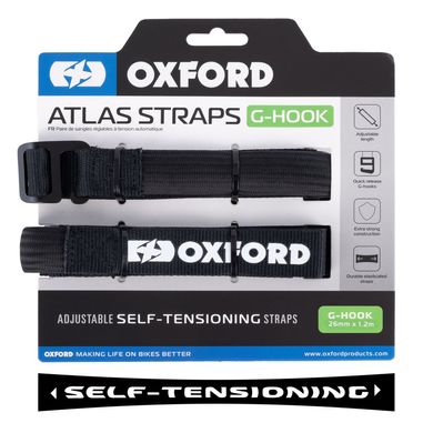 Oxford Atlas G-Hook 26mm x 1.2M Black (Pair)