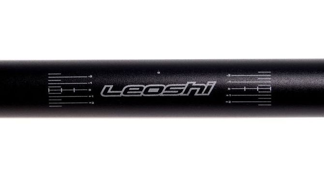 Кермо 28,5мм чорне Leoshi змінного перерізу алюміній 7071 AW5131