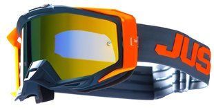 Маска кросова Just1 Goggle Iris 2.0 Logo Orange - Grey Mirror Red Lens