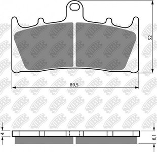 Колодки гальмівні NIBK Pm112