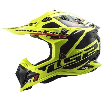 Мотошлем LS2 MX700 Subverter EVO Stomp Hi-Vis Yellow Black L