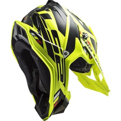 Мотошлем LS2 MX700 Subverter EVO Stomp Hi-Vis Yellow Black L