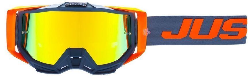 Маска кросова Just1 Goggle Iris 2.0 Logo Orange - Grey Mirror Red Lens