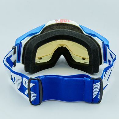 Мотоочки 100% Blue Yellow Mirror Blue Lens