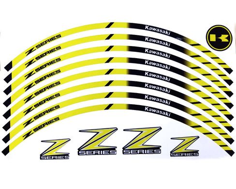 Наклейка на обод колеса Kawasaki Z Series Yellow