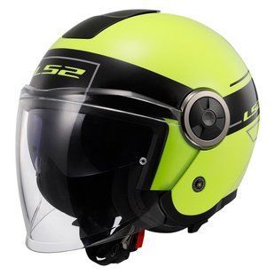 Мотошолом LS2 OF620 Classy Classic Black Hi-Vis Yellow M