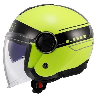 Мотошолом LS2 OF620 Classy Classic Black Hi-Vis Yellow M