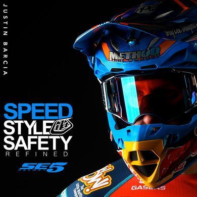 Мото Шолом TLD SE5 Carbon Helmet QUALIFIER WHITE / BRONZE LG