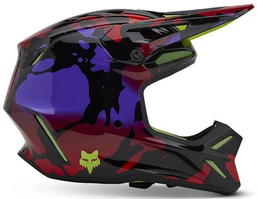 Шолом FOX V3 HELMET - THROTTLE Flo Yellow XXL