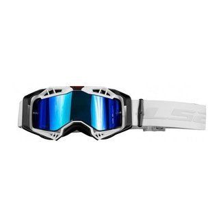 Маска кросова LS2 AURA PRO White Mirror Lens