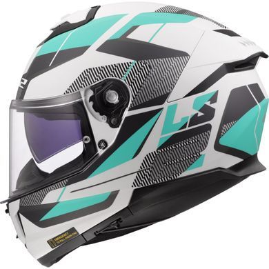 Мотошлем LS2 FF808 Stream 2 Road Cyan Light Grey L