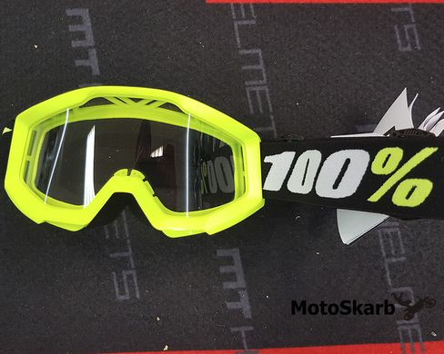 Маска кросова дитяча 100% STRATA MINI Goggle Yellow - Clear Lens