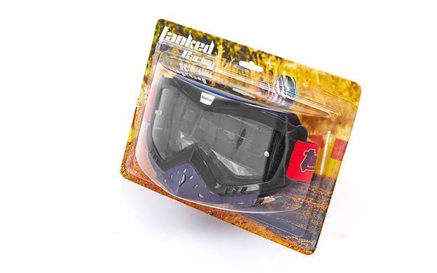 Мотоочки кроссовые Tanked Black защита носа