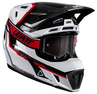Мотошолом LEATT Moto 7.5 Helmet + Goggle White/Red XL