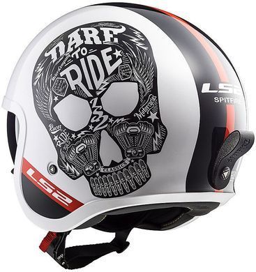 Мотошлем LS2 OF599 Spitfire Inky White-Black L
