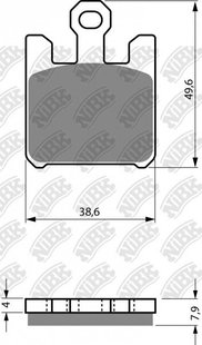 Колодки гальмівні NIBK Pm187