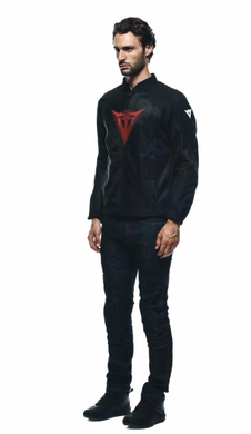 Dainese HEROSPHERE AIR TEX JACKET BLACK RED DIAMOND 56