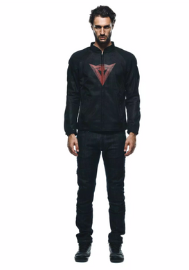 Dainese HEROSPHERE AIR TEX JACKET BLACK RED DIAMOND 56
