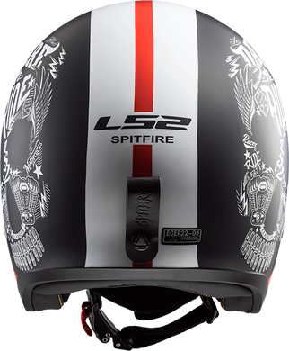 Мотошолом LS2 OF599 Spitfire Inky Matt Black White