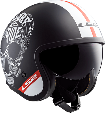 Мотошолом LS2 OF599 Spitfire Inky Matt Black White