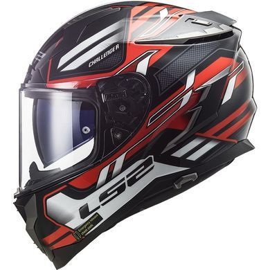 Мотошлем LS2 FF327 Challenger Spin Black Red White