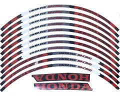 Наклейка на обід колеса Honda CBR Ukraine Racing Red