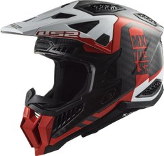Мотошлем LS2 MX703 C X-Force Victory Red White L