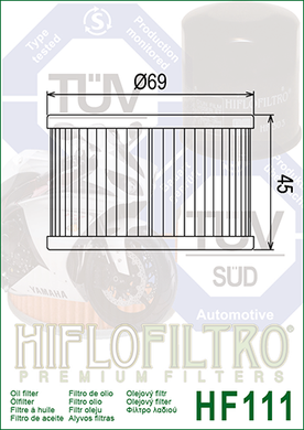 Фільтр масляний Hiflo Filtro HF111