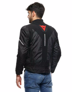 Мотокуртка Dainese SUPER SPRINT D-DRY JACKET BLACK BLACK RED-LAVA 52