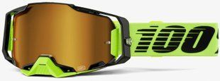 Маска кросова 100% ARMEGA Goggle Neon Yellow Mirror Gold Lens