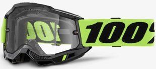 Маска кросова 100% ACCURI 2 ENDURO MTB Goggle Neon Yellow Dual Clear Lens