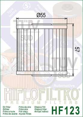 Фільтр масляний Hiflo Filtro HF123