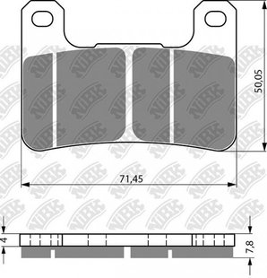 Колодки гальмівні NIBK Pm204