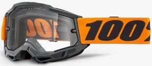 Маска кросова 100% ACCURI 2 ENDURO MTB Goggle Orange Dual Clear Lens