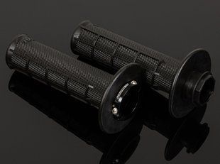 Гріпси Renthal MX R-Works Lock-On Grips - Half Waffle Black, Ultra Tacky