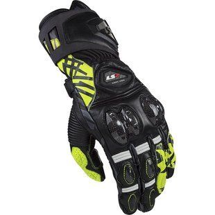 Мотоперчатки LS2 Feng Racing Gloves Black Hi-Vis Yellow
