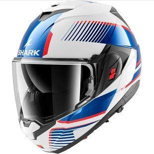 Мотошлем SHARK Oxo Sikter White Chrome Blue XXL