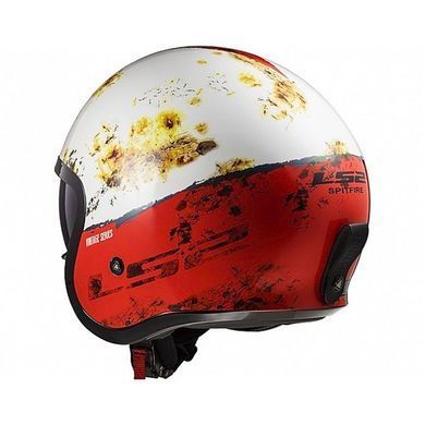 Мотошлем LS2 OF599 Spitfire Rust White Red